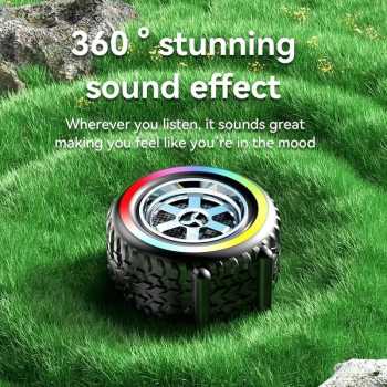 Gambar produk GEVBAY Speaker Bluetooth Portable Car Wheel RGB Rechargeable - G2389