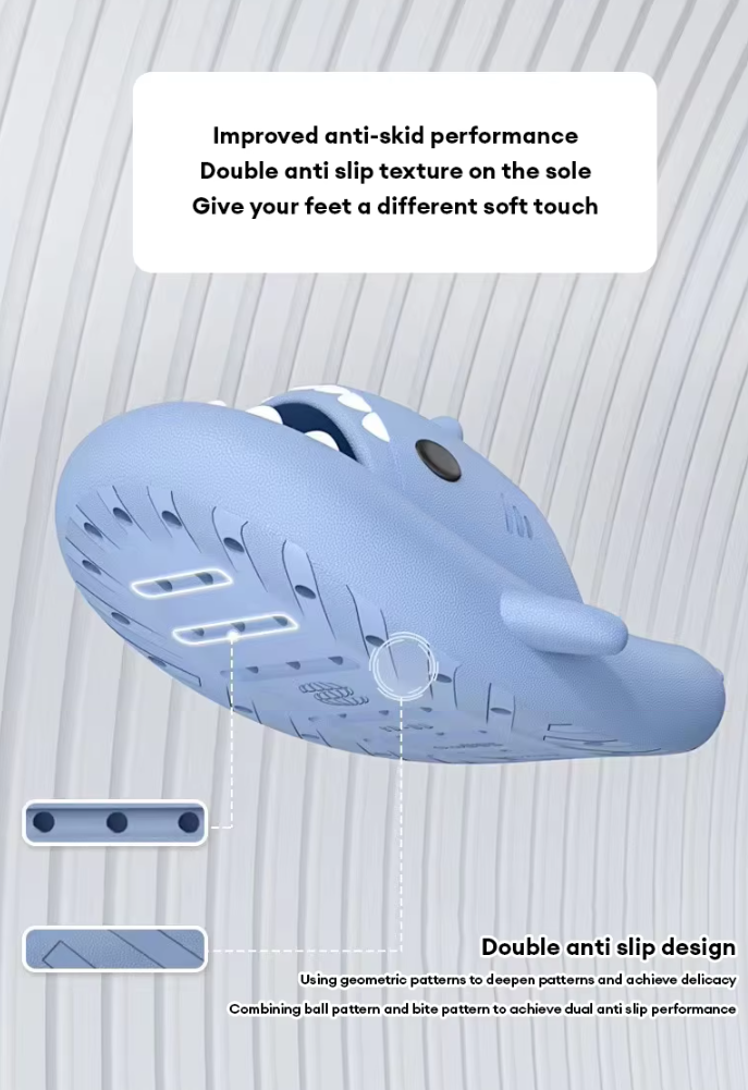 Gambar produk TQBQQ Sendal Hiu Slip On Dewasa Dan Anak Beach Shoes Soft Sole 40-41 - TQQ