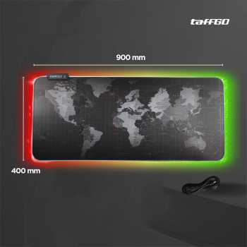 Gambar produk TaffGO Gaming Mouse Pad XL Peta Dunia with LED RGB 400x900x4mm - RGB-03