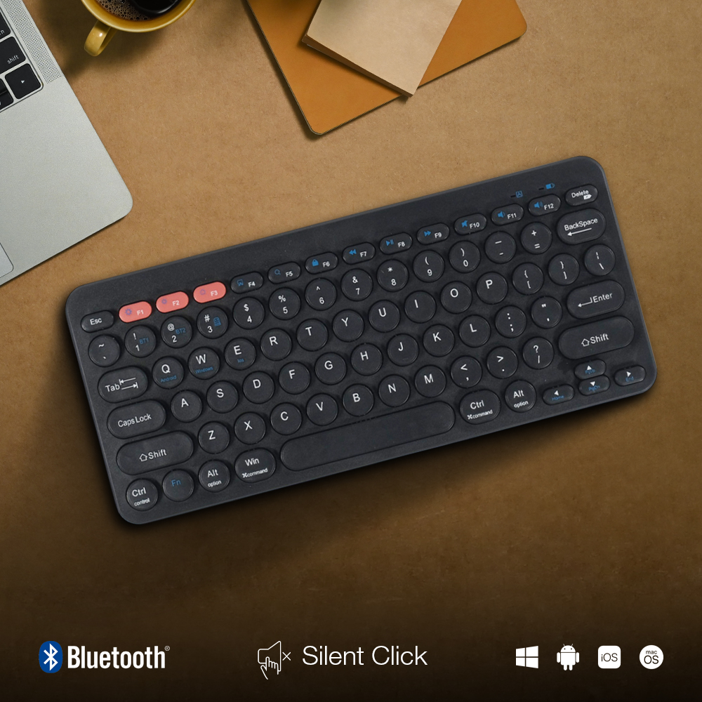 Gambar produk GOWENIC Keyboard Wireless Bluetooth Ultra Thin Multi Platform 78 Keys - K380