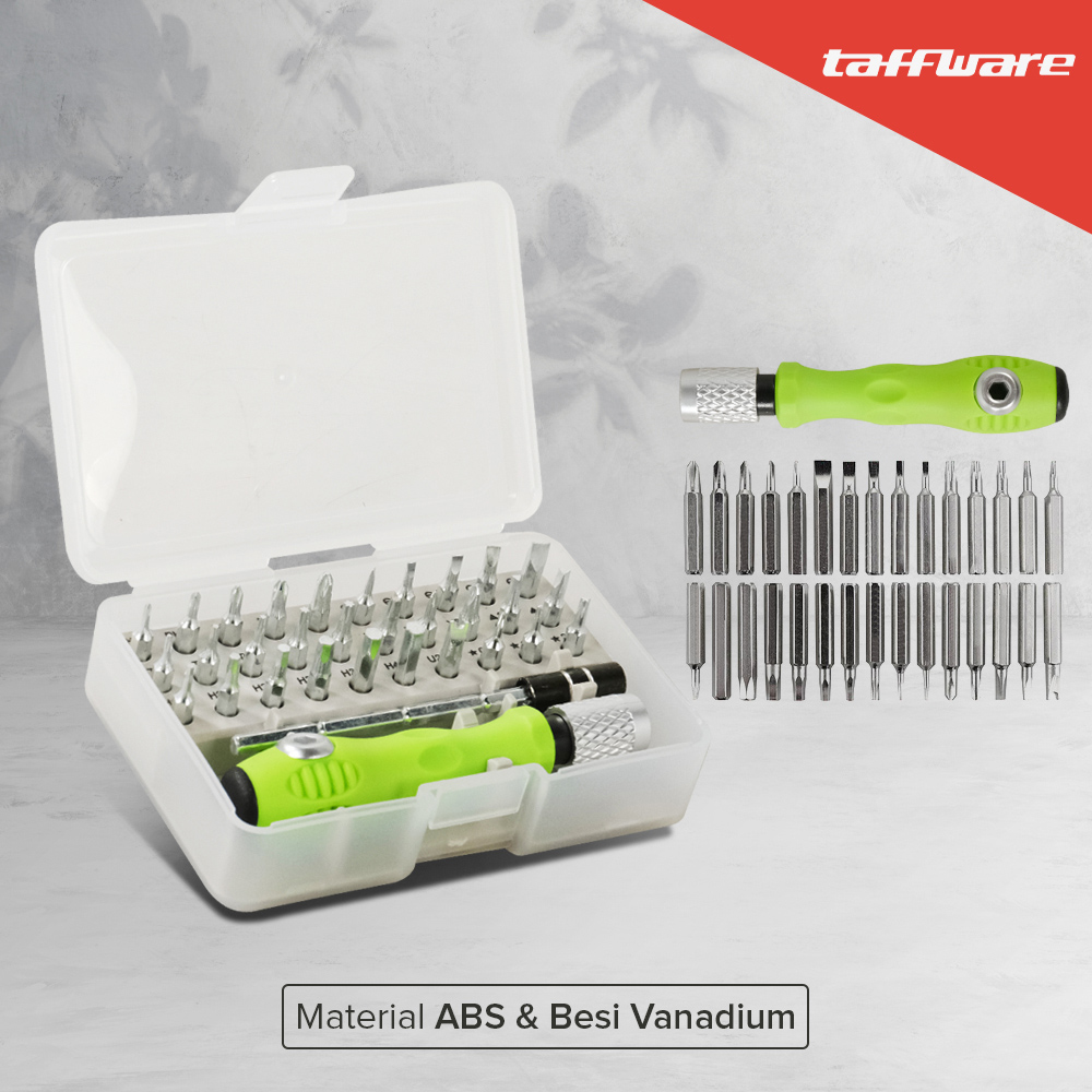 Gambar produk Taffware Obeng Set 32in1 Magnetic Screwdrivers Tool for Smartphone - 7089C