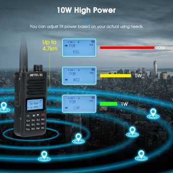 Gambar produk RETEVIS Walkie Talkie Two Way Radio Dual Band 200 Channel 2500mAh - RA89