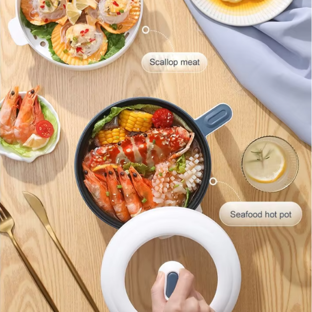 Gambar produk TinyPanda Panci Listrik Multifungsi Double Layer Non Stick 600W 1.7L - TP17