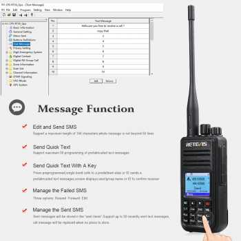 Gambar produk RETEVIS Walkie Talkie Two Way Radio Dual Band Digital Analog 2000mAh - RT3S GPS