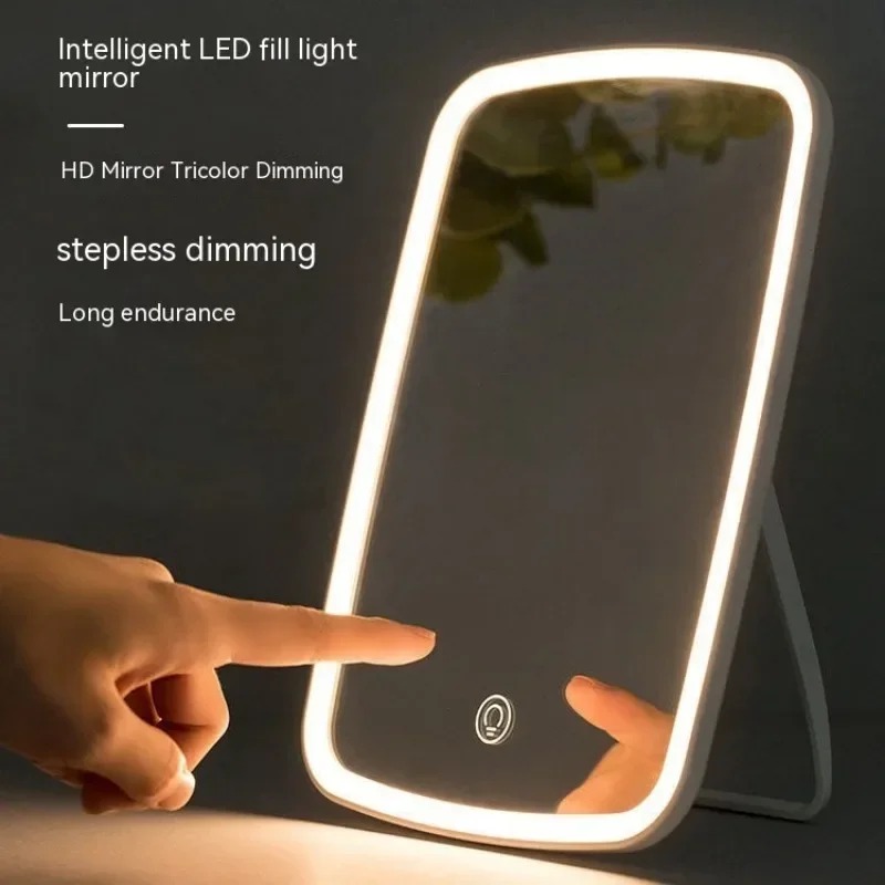 Gambar produk Arma Cermin Rias Rectangular LED Dimmable Desk Mirror 18.5x14.5cm - INU16