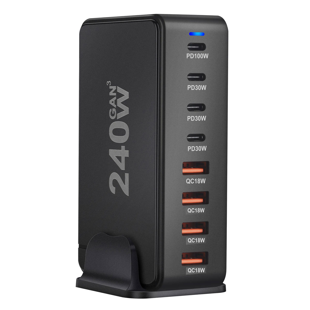 Gambar produk GaN Pro Portable USB Charger Type C Charging Dock Pengisi Daya 240W - YMS-858