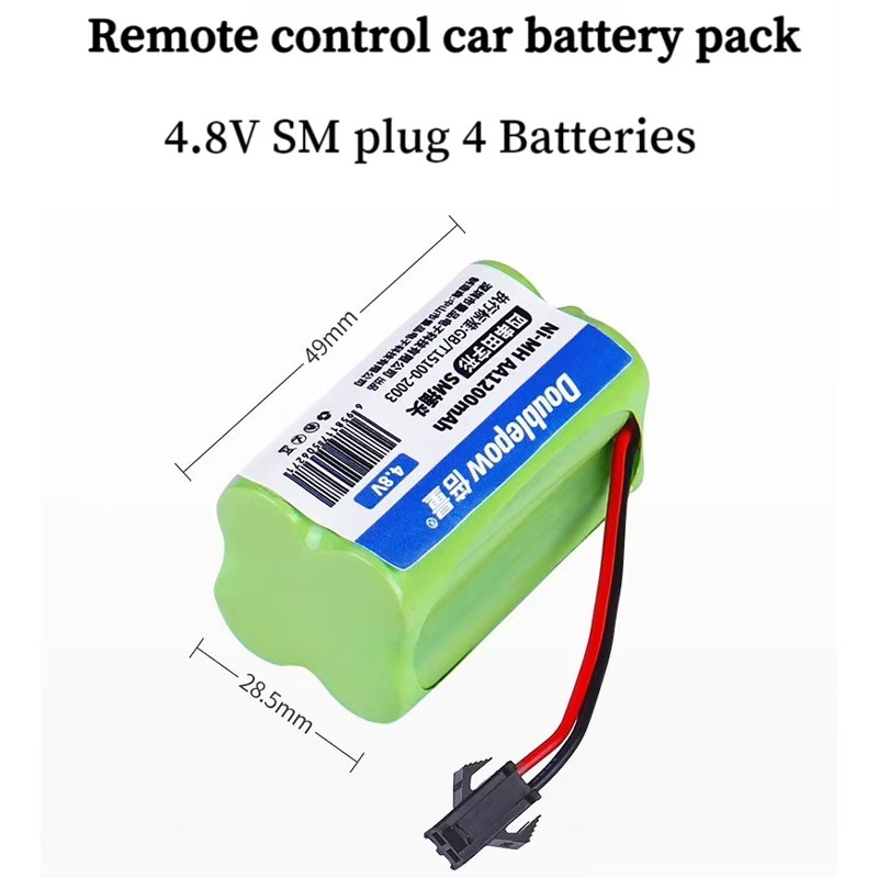 Gambar produk Doublepow Baterai Pack RC Toy DIY Battery AA Ni-MH SM Plug 1200mAh 4 Pack 4.8V - TZ1200