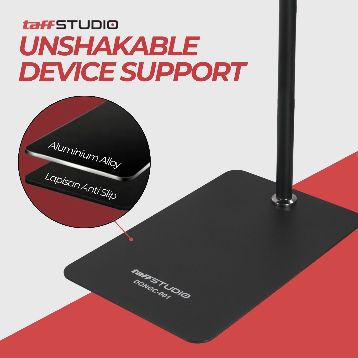 Gambar produk TaffSTUDIO Floor Stand Lazypod Smartphone iPad Tablet Holder 134cm - DONGC-001
