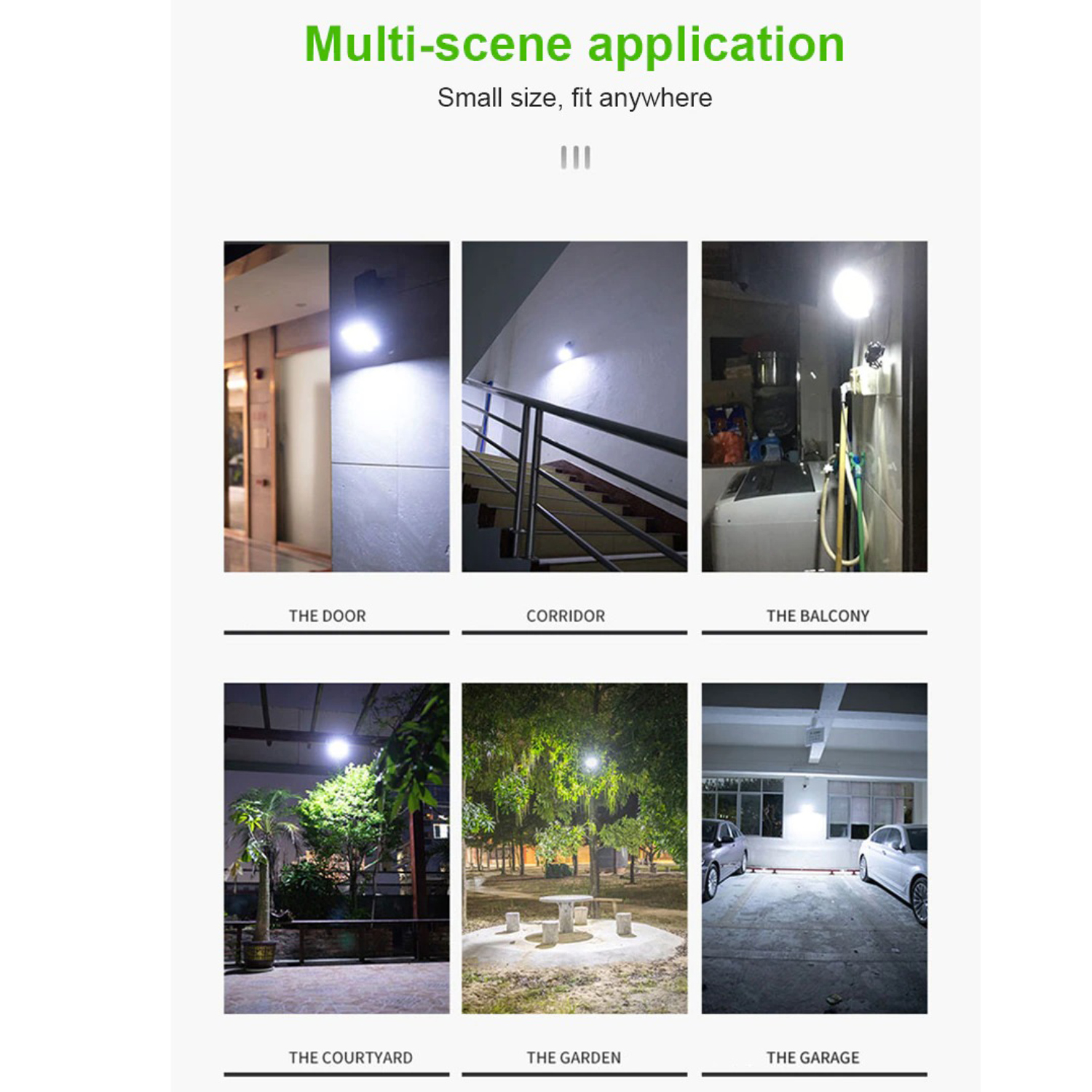 Gambar produk JD Lampu Dinding Solar Double Sensor Three Head 138 LED Cool White - JD-2858A