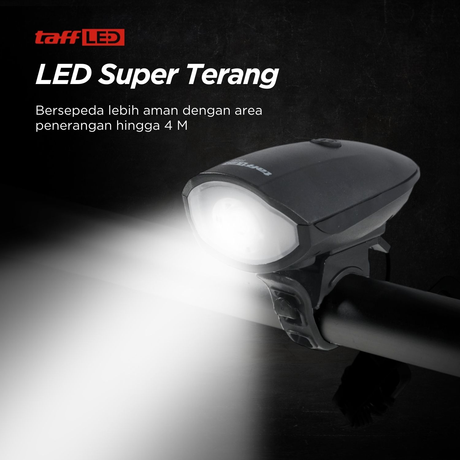 Gambar produk TaffLED Lampu Depan Sepeda Klakson LED CREE XPG 250 Lumens 1200mAh - 7588
