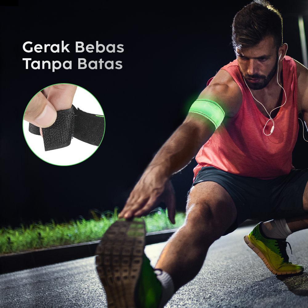 Gambar produk MRXS Sport Armband Wristband Safety Belt LED Light - MR-233