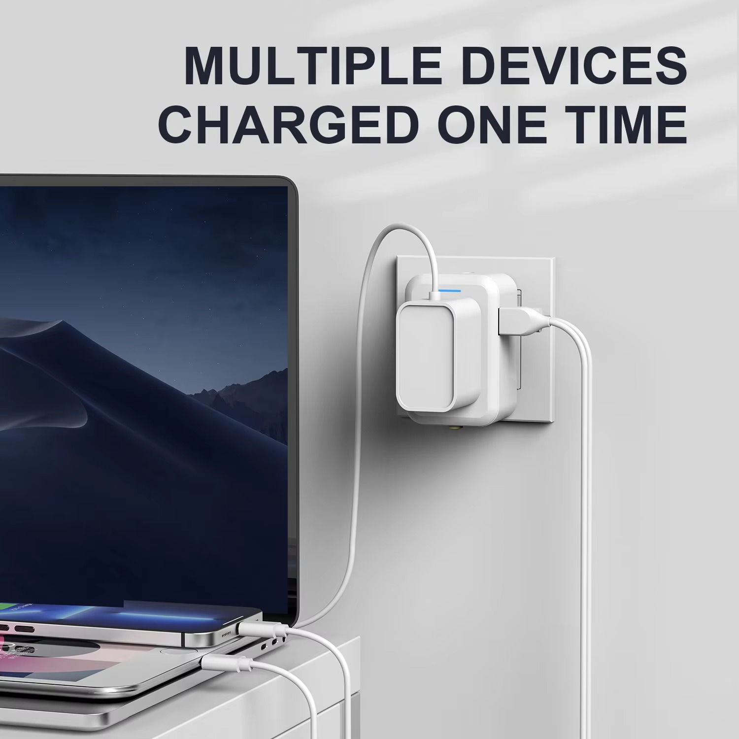 Gambar produk LENCENT Universal Travel Adaptor Multi Port USB Type C UK EU PD 20W - HHT202