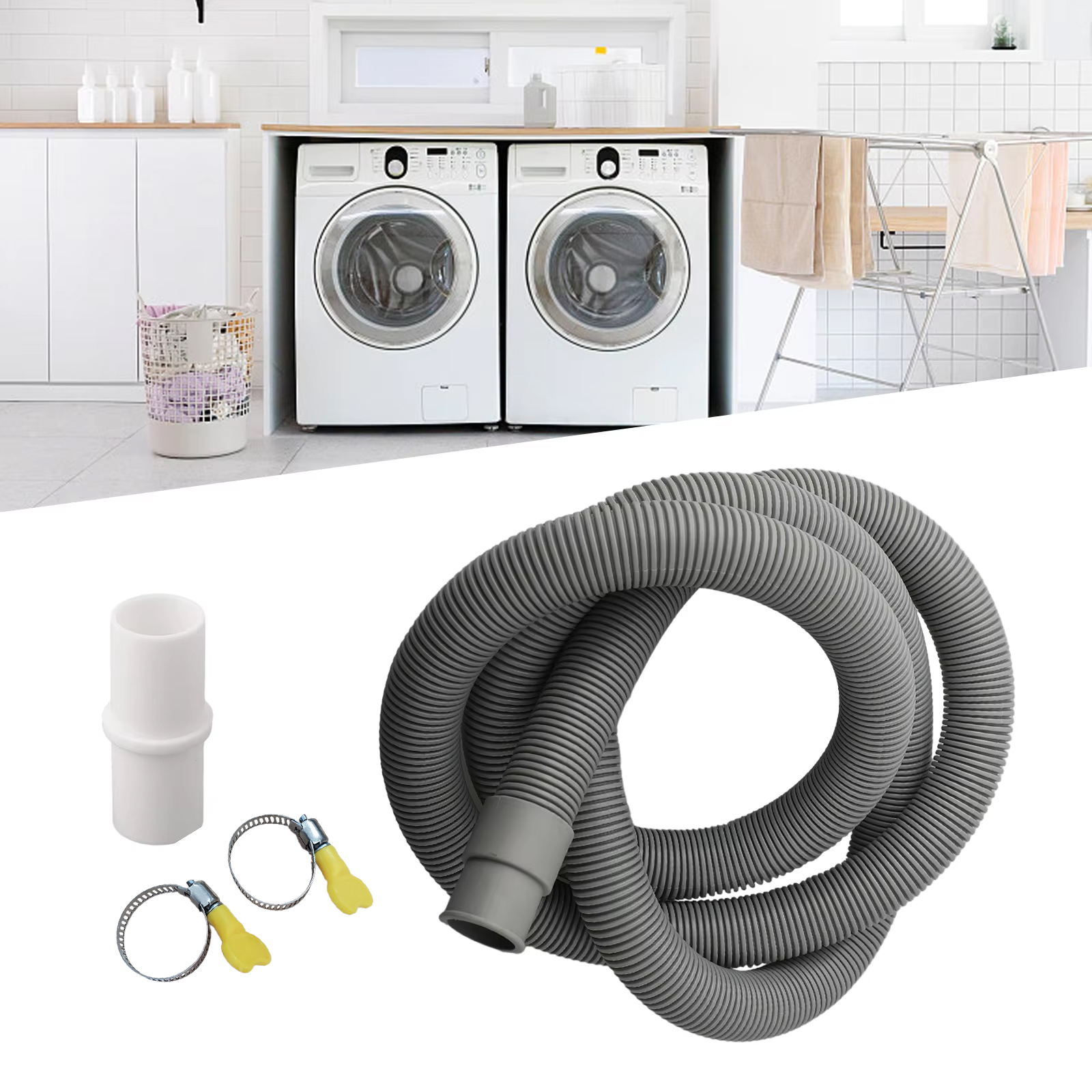 Gambar produk YUAN Selang Pembuangan Air Mesin Cuci Otomatis Water Outlet Pipe Hose - YPP