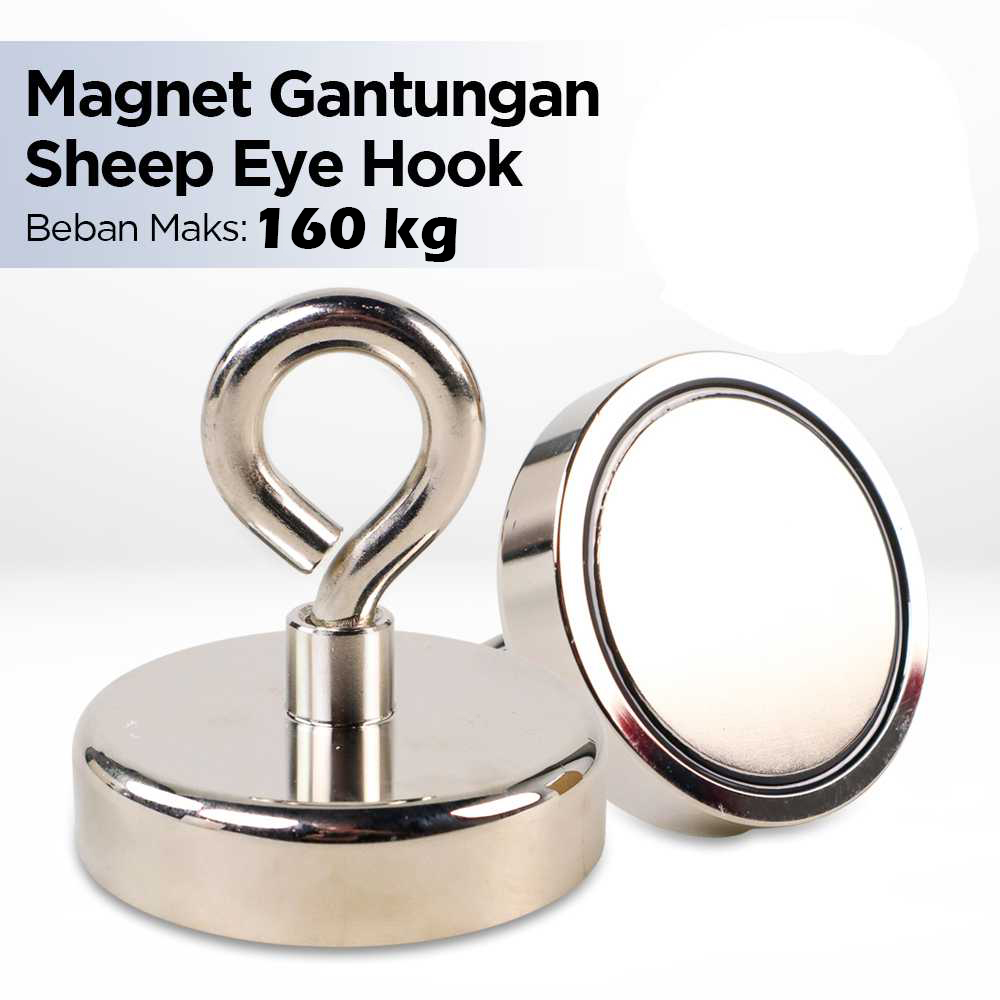 Gambar produk STDECOR Magnet Gantungan Sheep Eye Hook Strong Neodymium 160kg - SNF36 SNF42 LNF60