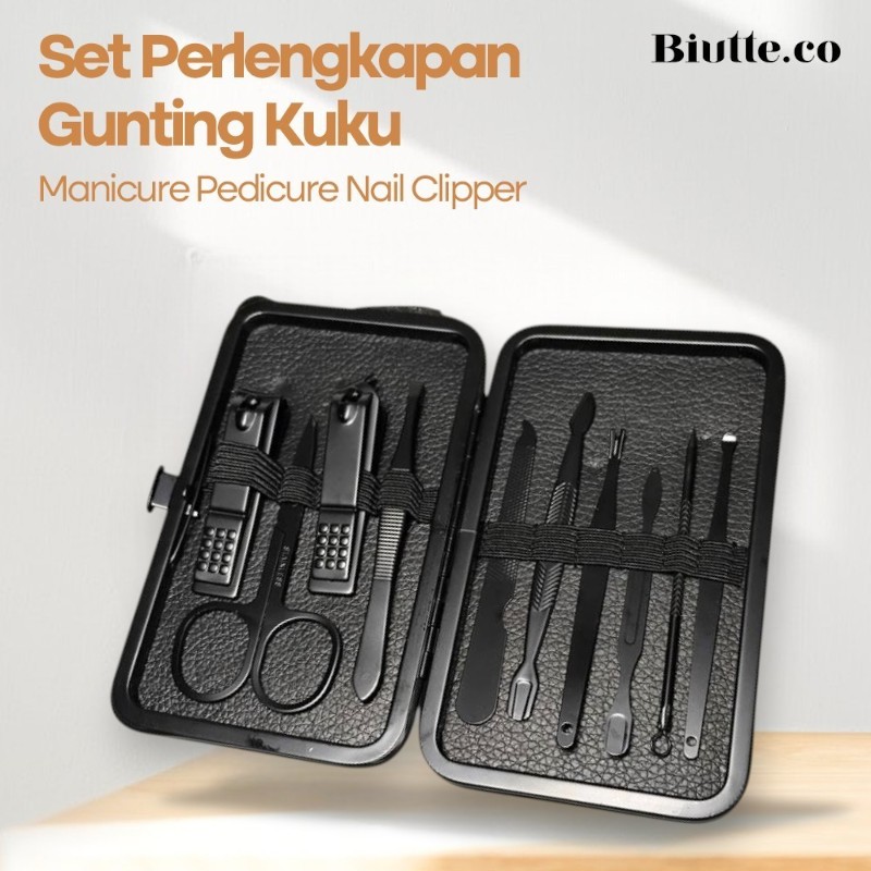 Gambar produk Biutte.co Set Perlengkapan Gunting Kuku Manicure Pedicure Nail Clipper 10 PCS - S0M020