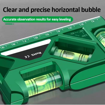 Gambar produk TELEHILL Alat Ukur Kemiringan 3In1 Mini Three Level Gauge Bubbles 105mm - 16597