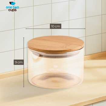 Gambar produk One Two Cups Toples Kaca Penyimpanan Makanan Sealed Storage Glass Jar 580ml - FJ3