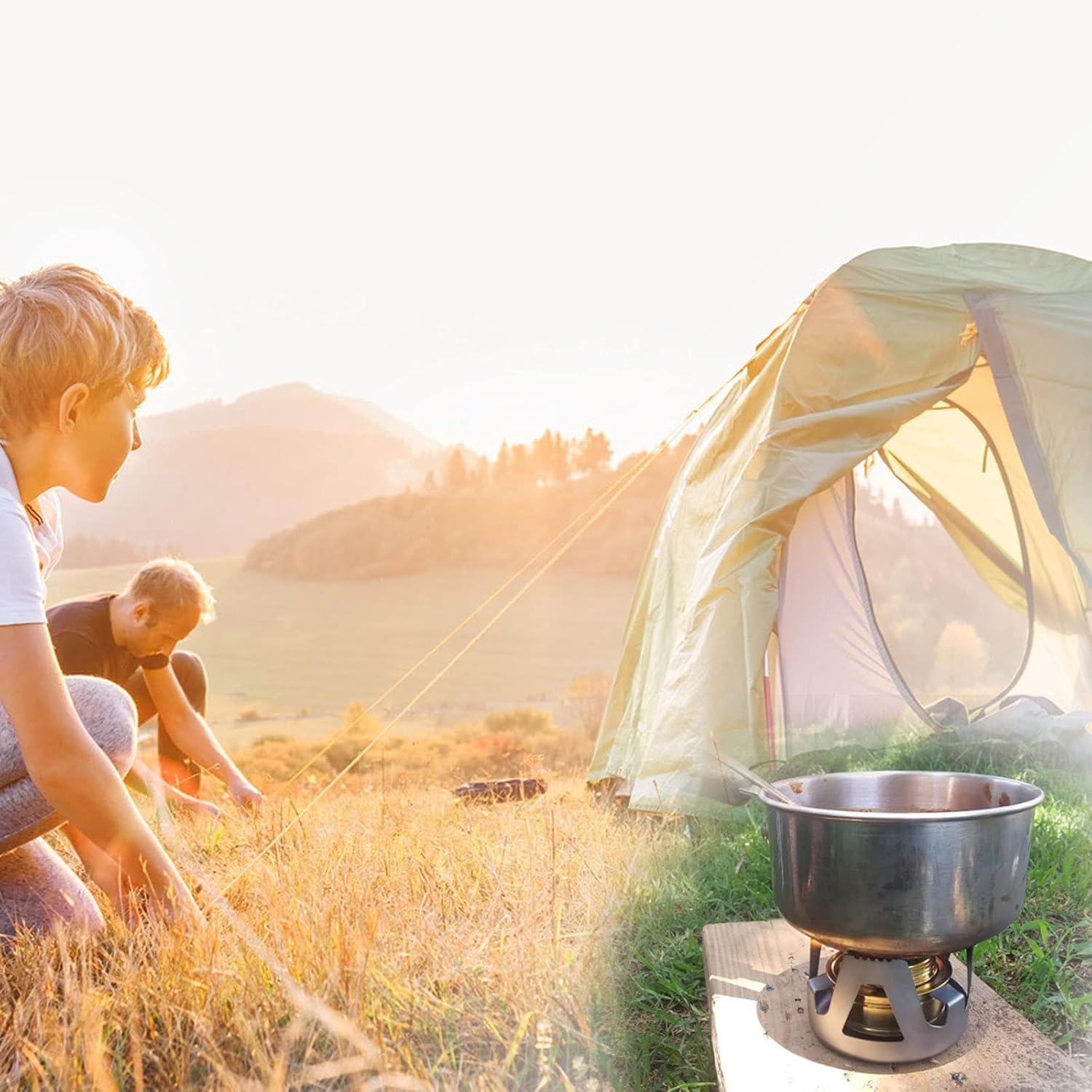 Gambar produk ALOCS Kompor Portable Spiritus Ethanol Methanol Camping Stove - ALK01