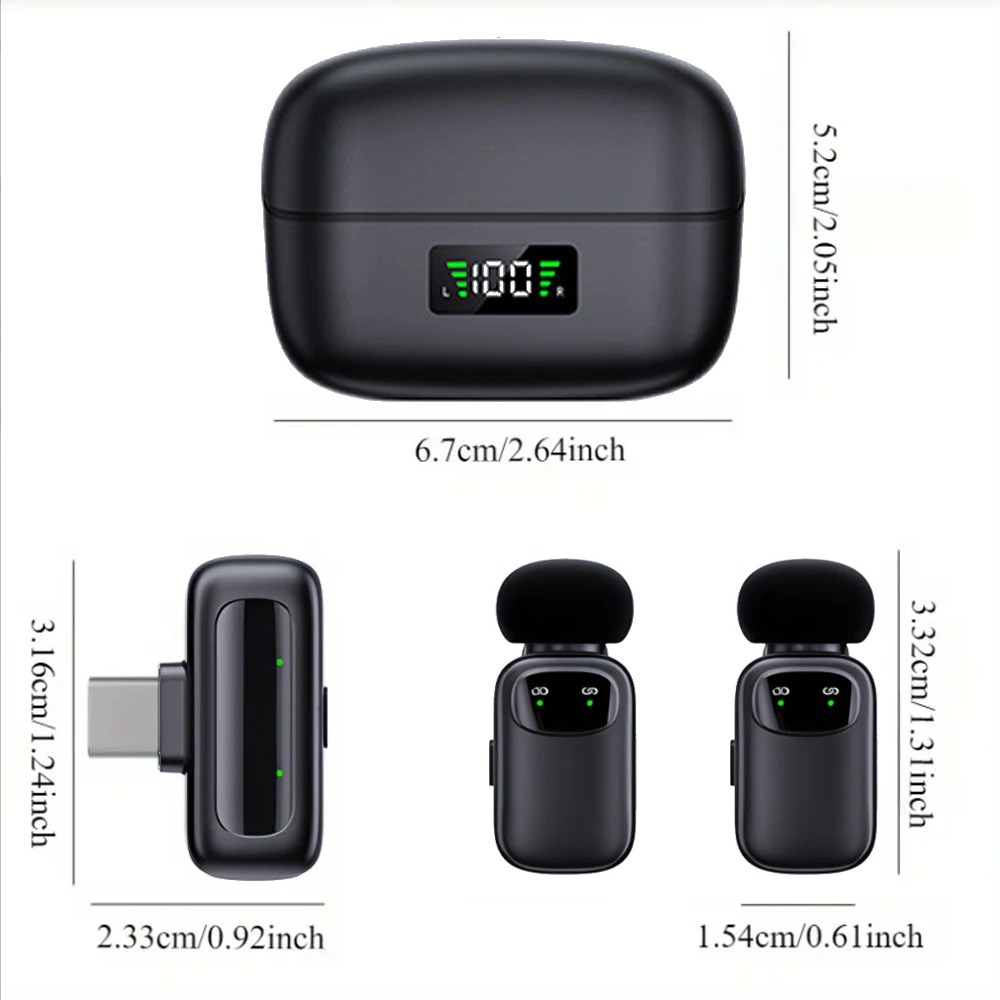 Gambar produk SWIZOR Mikrofon Wireless Lavalier Noise Reduction 2.4G 2 Microphone Lightning - SW-30