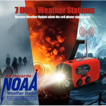 Gambar produk WDSZKMYF Radio Tenaga Surya Emergency Waterproof Portable 2000mAh - L0637
