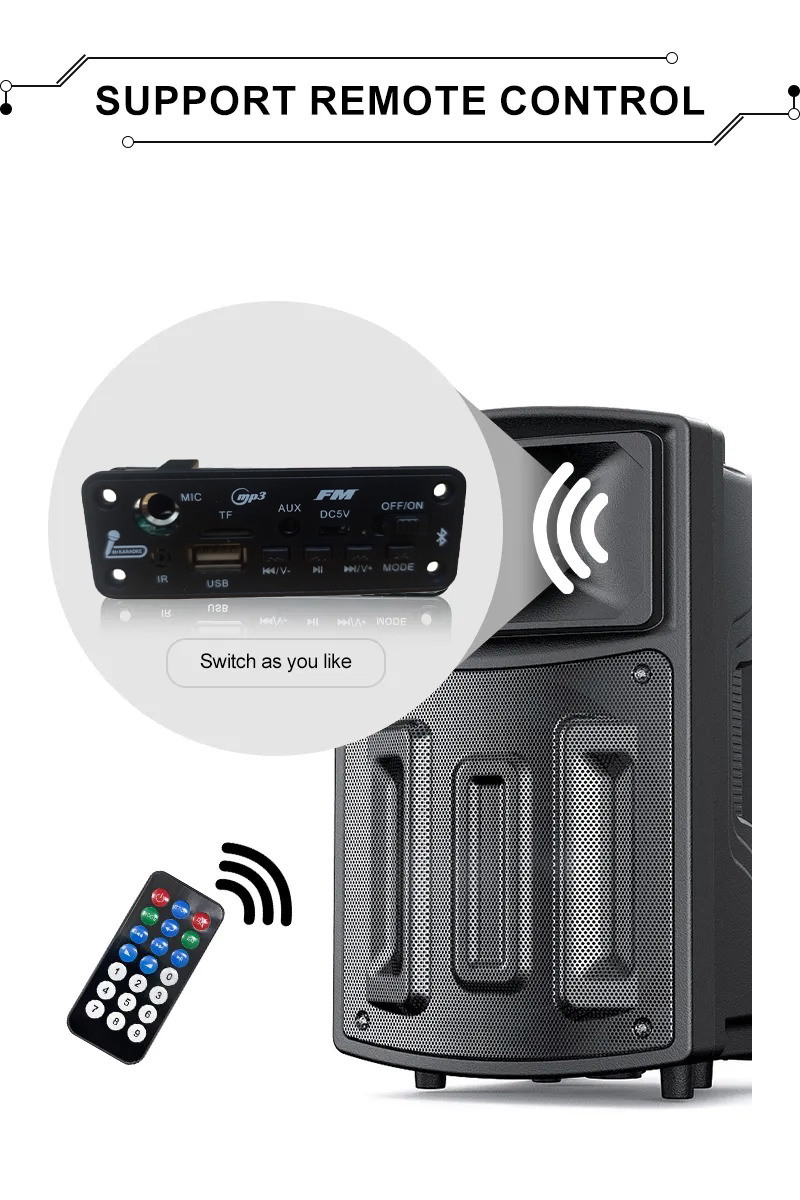 Gambar produk XLX Amplifier Board Audio Bluetooth 5.0 Subwoofer DIY With AUX Port - XL01