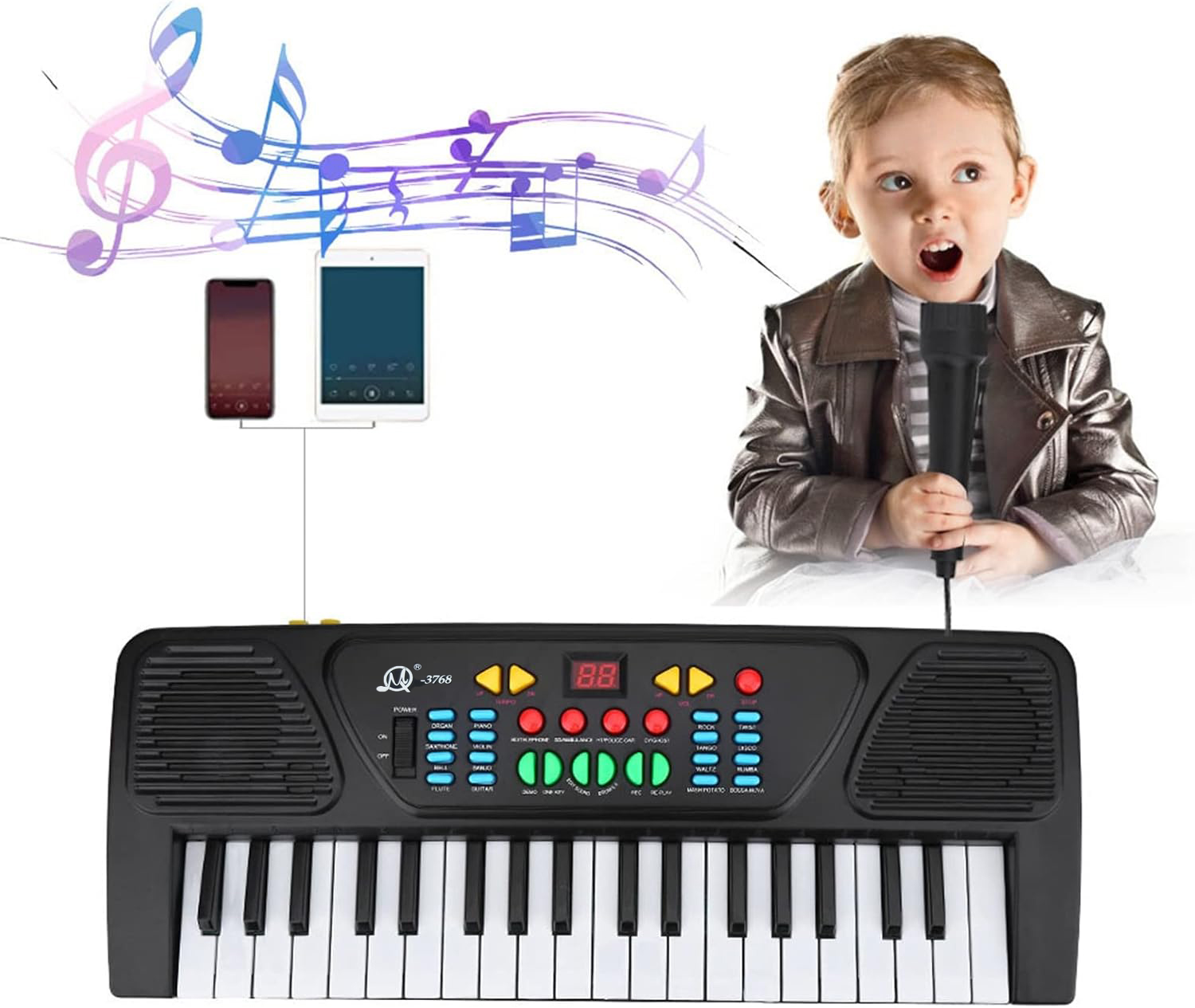 Gambar produk MAYGIV Piano Digital Elektrik Mainan Anak 37 Key with Microphone - MQ3768