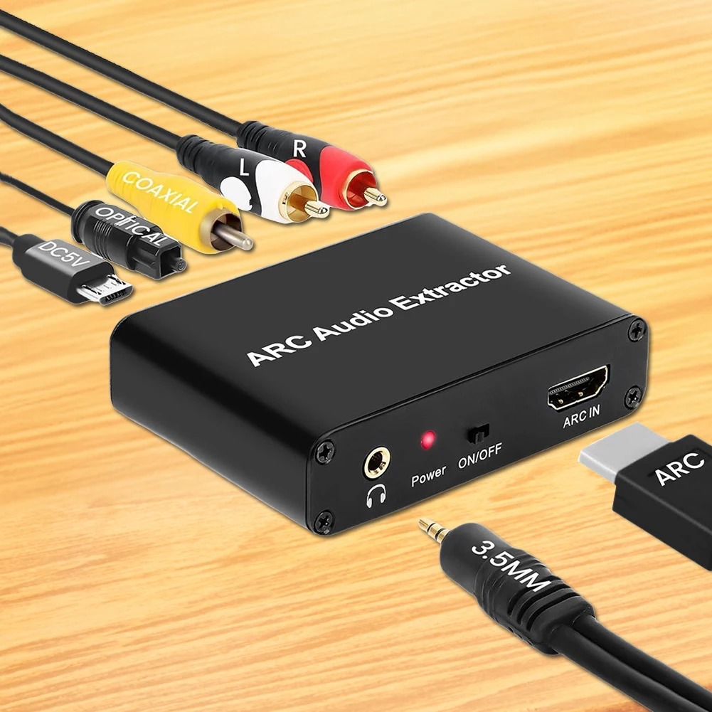 Gambar produk ALLOYSEED Audio Extractor Digital to Analog HDMI ARC Coaxial HiFi - AY80