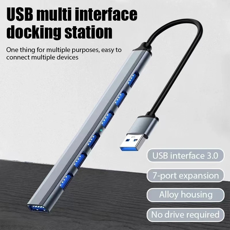 Gambar produk Shini USB HUB Adapter High Speed 3.0 1 Port dan 2.0 6 Port - INU39
