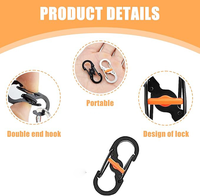 Gambar produk Slyz S-Biner Carabiner Pengait Barang Metal Spring Hook - Slyz34