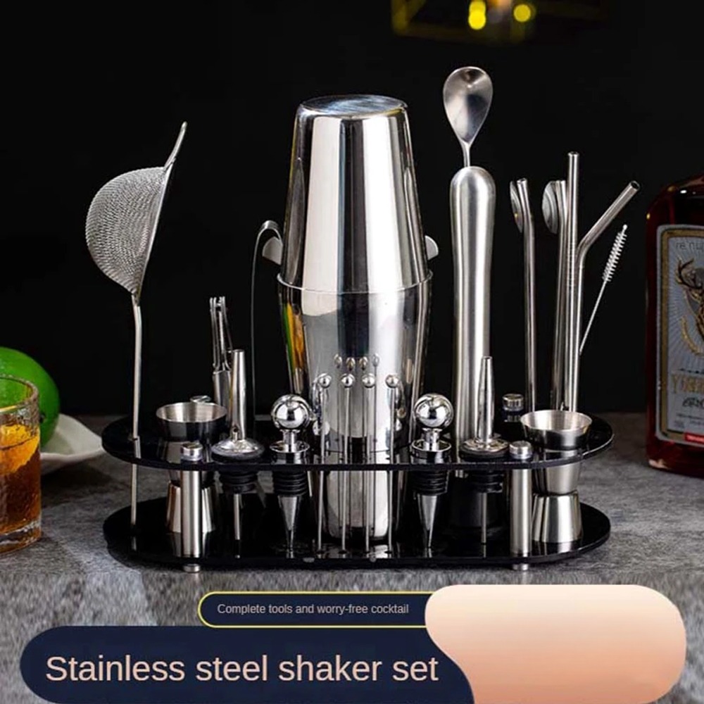 Gambar produk Shaloly Bartender Set Cocktail Boston Shaker Stainless Steel - SH-23
