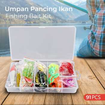 Gambar produk LIXADA Umpan Pancing Ikan Set Fishing Bait Kit 91 PCS - DWS250-B