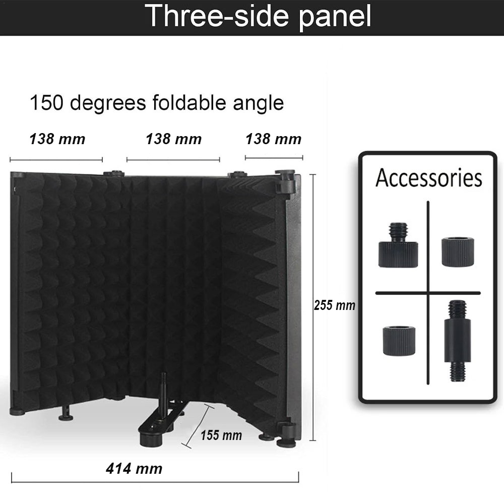 Gambar produk Cardioid Microphone Wind Screen Noise Reduction Insulation 3-Door - BY-RF5P