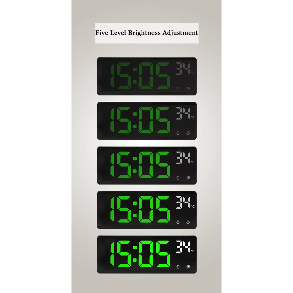 Gambar produk QIANJIN Jam Meja Digital LED Smart Alarm Clock Temperature Backlight - QN-17