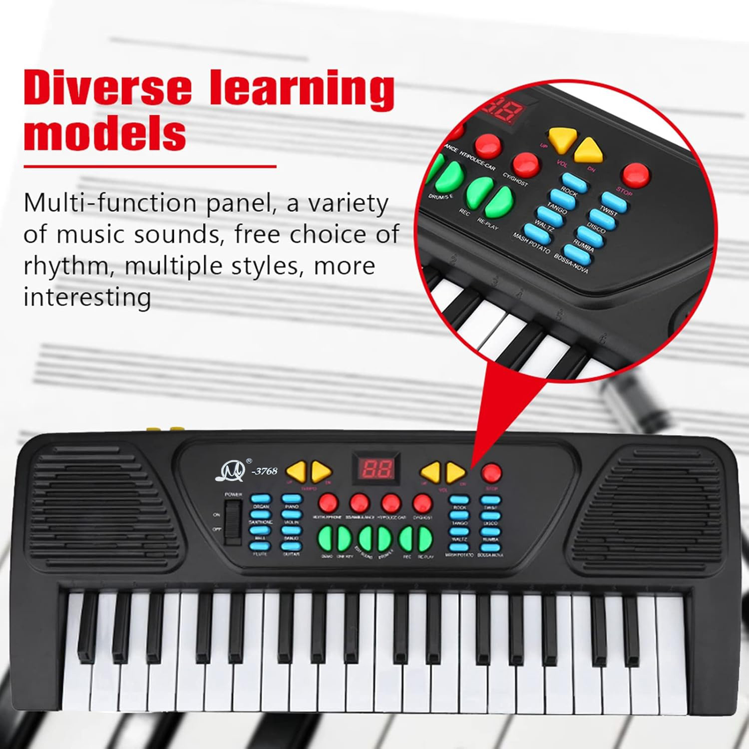 Gambar produk MAYGIV Piano Digital Elektrik Mainan Anak 37 Key with Microphone - MQ3768
