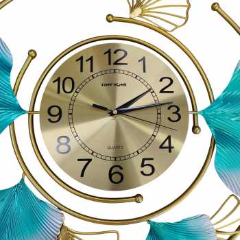 Gambar produk TaffHOME Jam Dinding Besi Elegan Ginkgo Biloba Silent Movement 86.5cm - 2886C