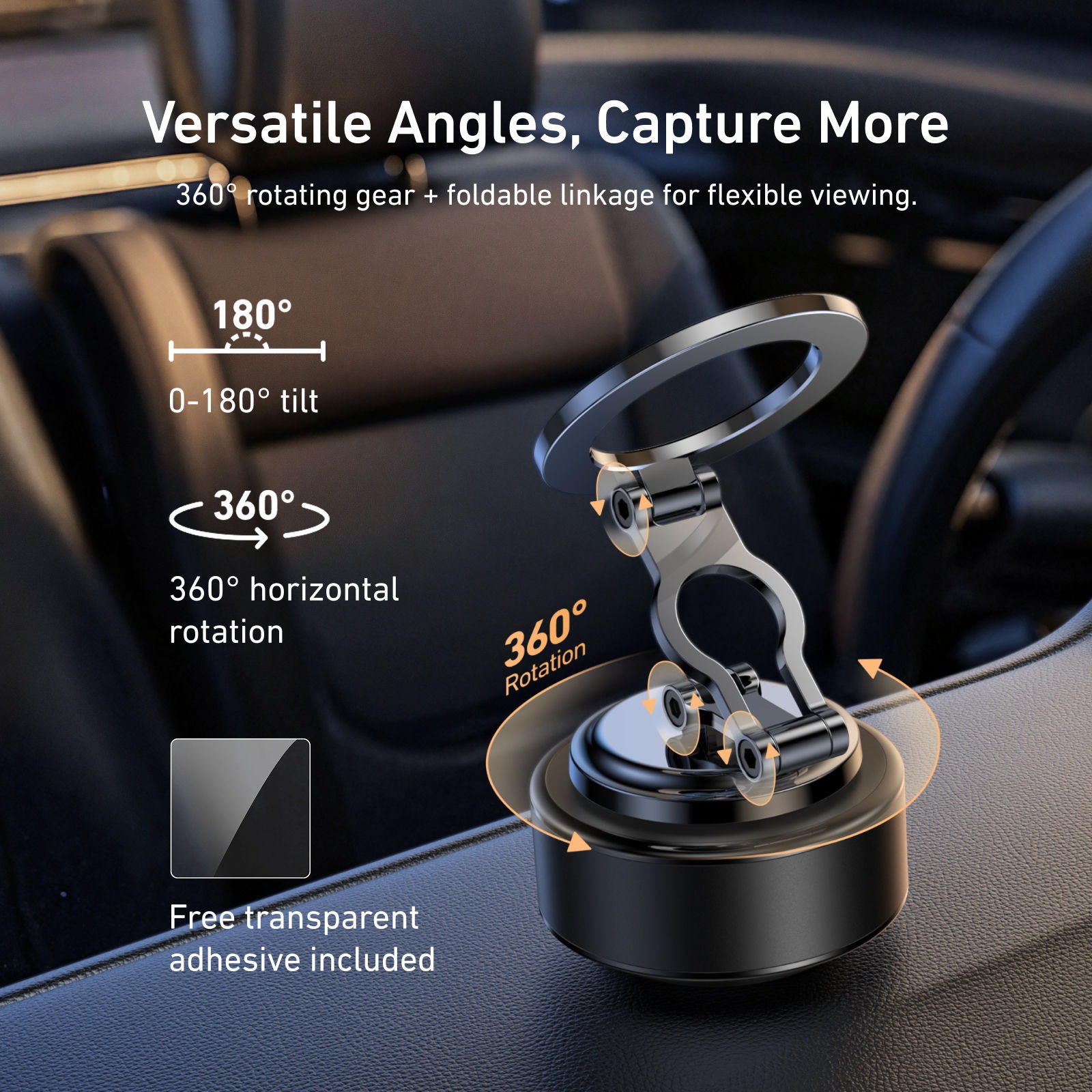 Gambar produk TELESIN Phone Holder Magnetic Foldable 360 Adjustable Electric Suction - P3-SUS-04
