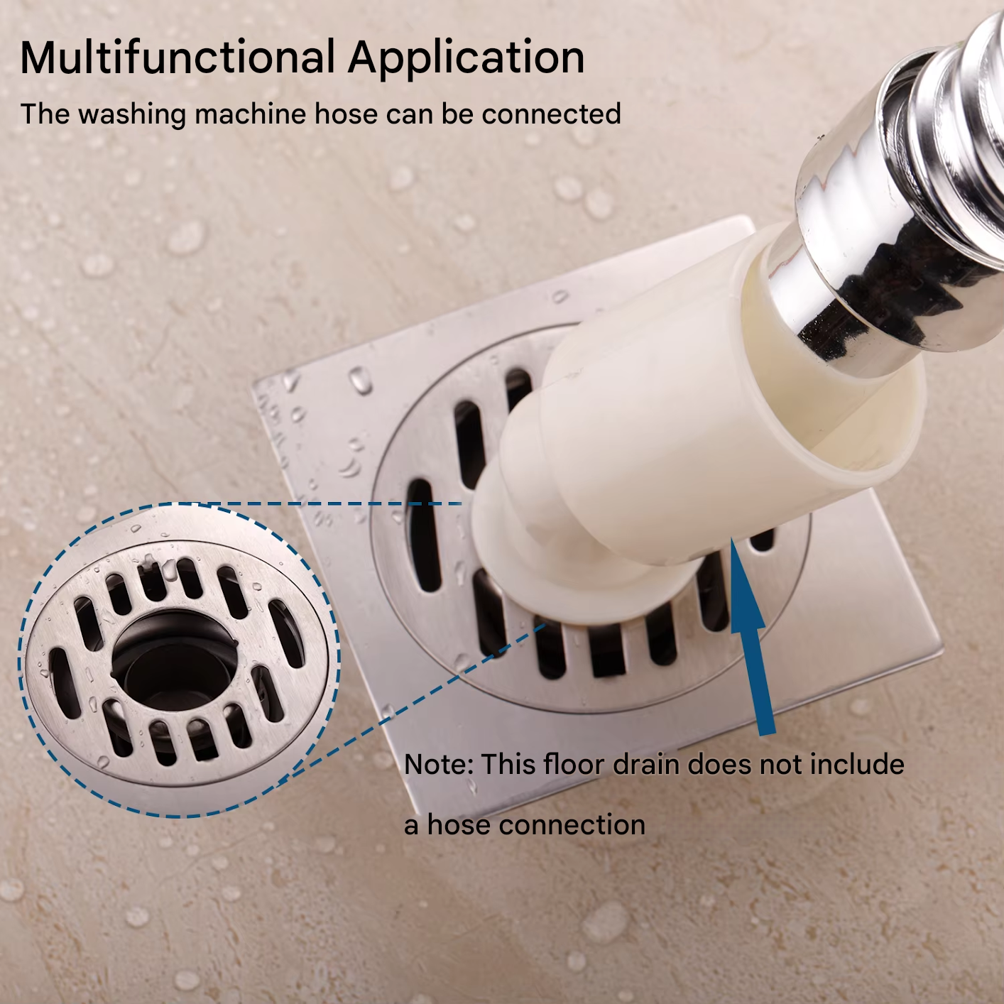 Gambar produk Homedec Penutup Saluran Pembuangan Air Floor Drain Short Seal Dual Use 12cm - HDC-BA050