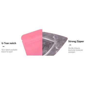 Gambar produk Ludth Plastik Seal Zip Lock Aluminum Foil Frosted Zipper Bag100 PCS S - INU37