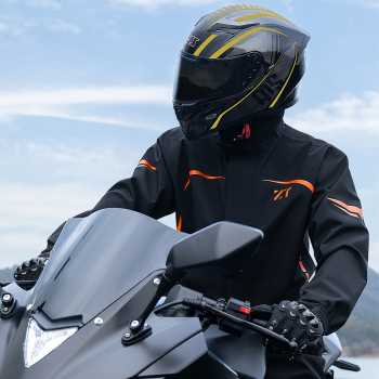 Gambar produk Keyru Jas Hujan Motor Setelan Raincoat Reflective Strip with Hood L - ZY-8119
