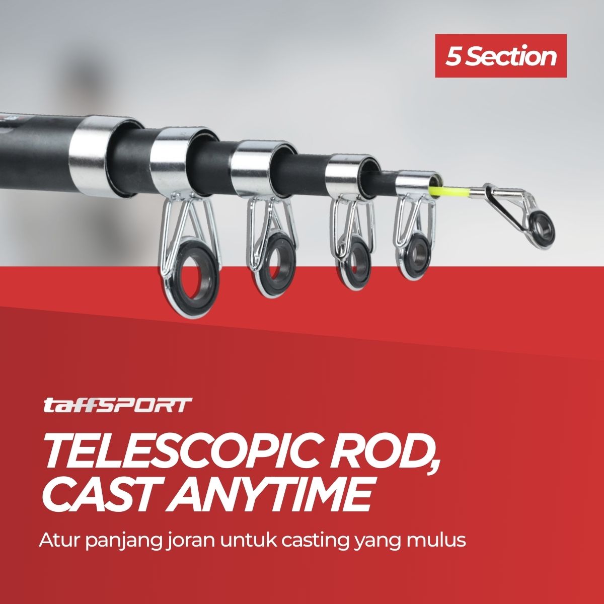 Gambar produk TaffSPORT GHOTDA Tongkat Joran Pancing Fishing Rod Portable Telescopic 2.7M - C562L