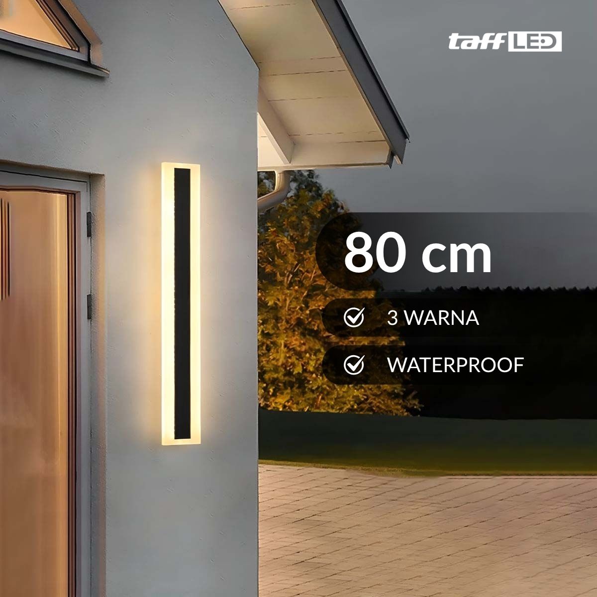 Gambar produk TaffLED Lampu Dinding Hias Outdoor Long Strip LED 3in1 Color 80cm - ISN-31