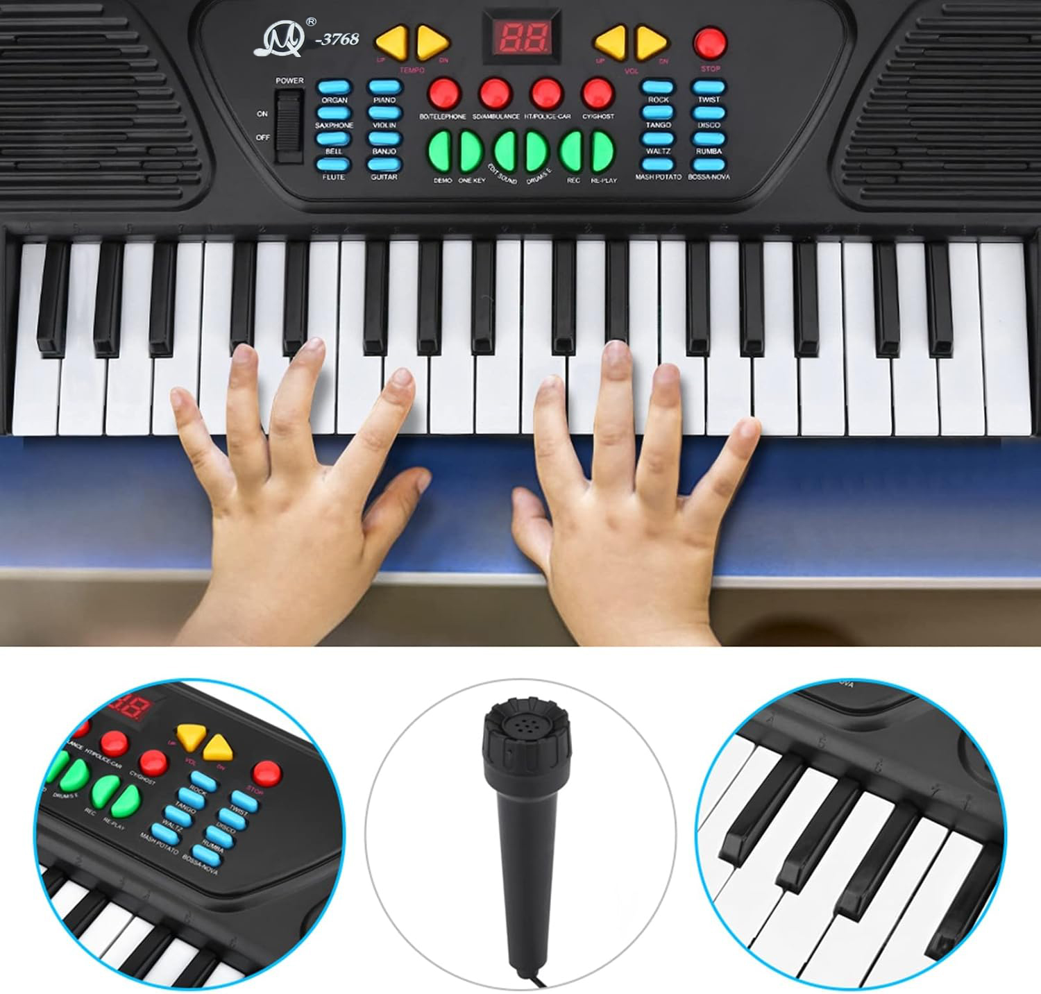 Gambar produk MAYGIV Piano Digital Elektrik Mainan Anak 37 Key with Microphone - MQ3768