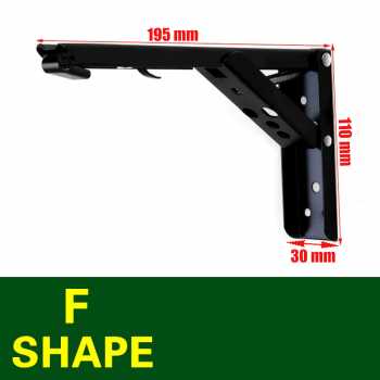 Gambar produk XIDA Bracket Siku Rak Dinding Penyangga Stainless Steel 60kg 2 PCS 8 Inch - NED-6112