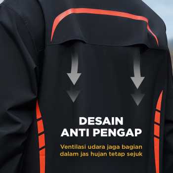 Gambar produk Keyru Jas Hujan Motor Setelan Raincoat Reflective Strip with Hood L - ZY-8119