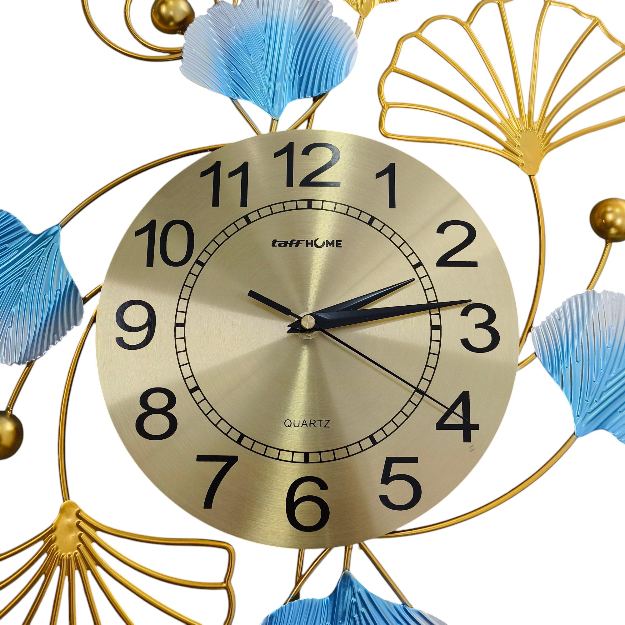 Gambar produk TaffHOME Jam Dinding Besi Elegan Ginkgo Biloba Silent Movement 91.5cm Vertical - 2221C