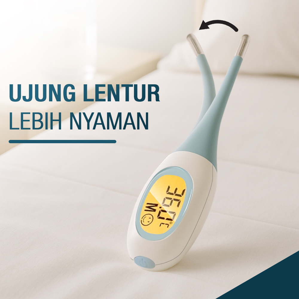 Gambar produk TURI Termometer Suhu Tubuh Digital Oral Underarm Anak Lansia Soft Head - HK-908
