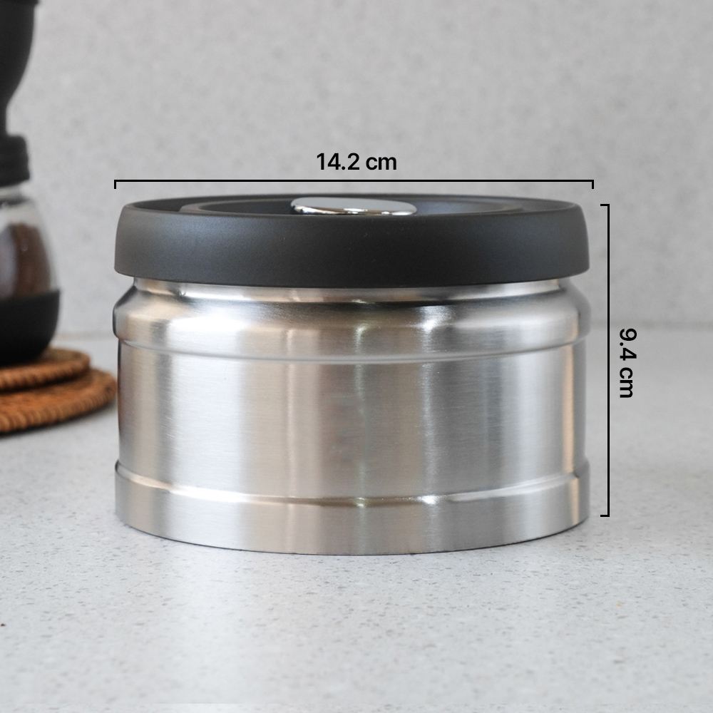 Gambar produk One Two Cups Toples Stainless Penyimpanan Biji Kopi Vacuum Sealed Lid 750ml - L-750