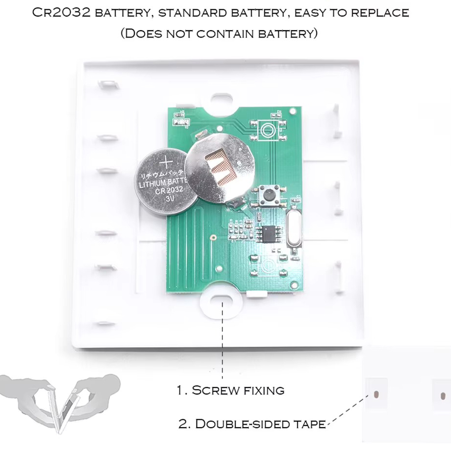Gambar produk SMATRUL Saklar Lampu Tanpa Kabel 1 Gang 1 Controller Wireless 85-240V - WHK01-W1RE