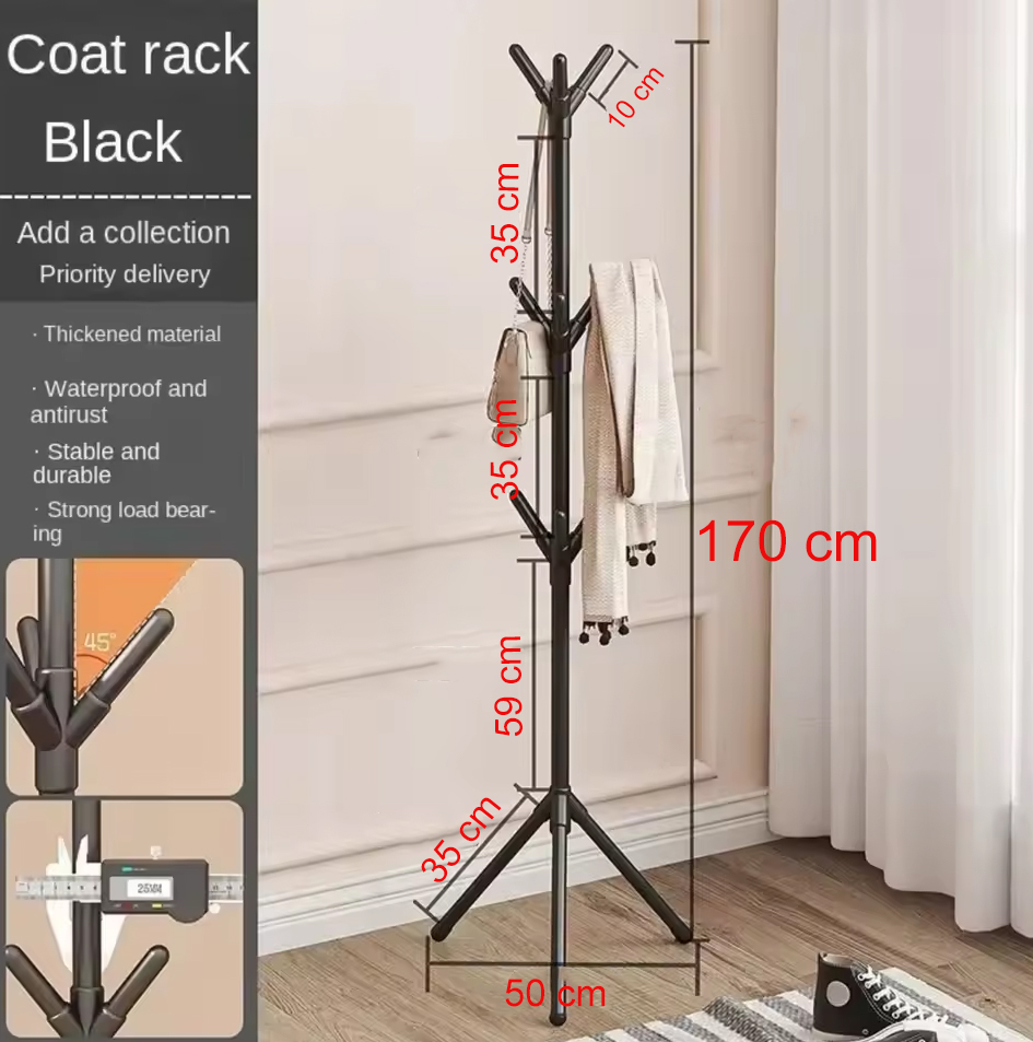 Gambar produk TEEF Gantungan Baju Multifungsi Clothes Storage Hats Coat Rack Hanger - TE5