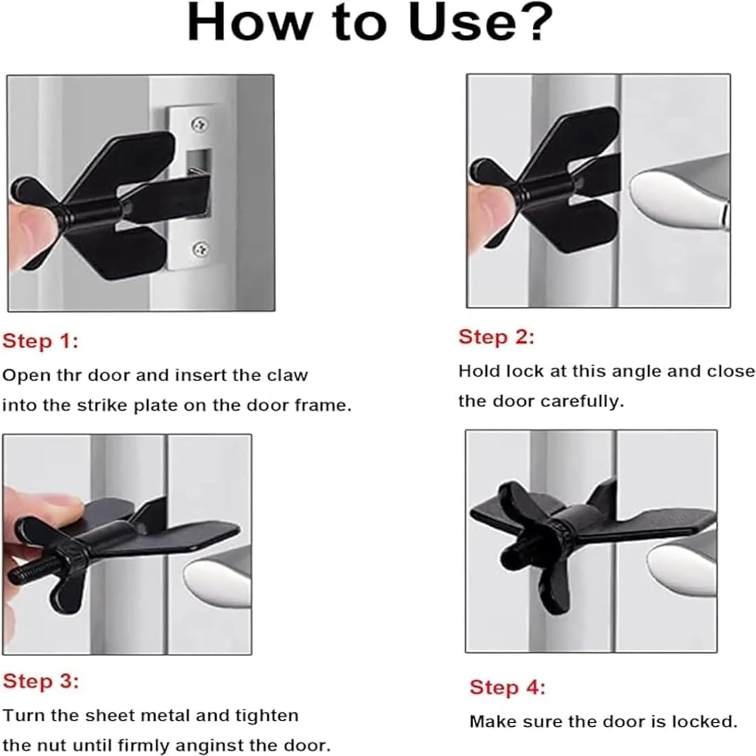 Gambar produk XIN Portable Door Lock Safety Travel Penahan Pintu - X-11